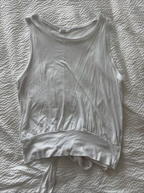 LAmade White Tie-Back Tank